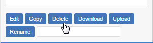 The My Custom Data buttons with the mouse pointer hovering over the Delete button